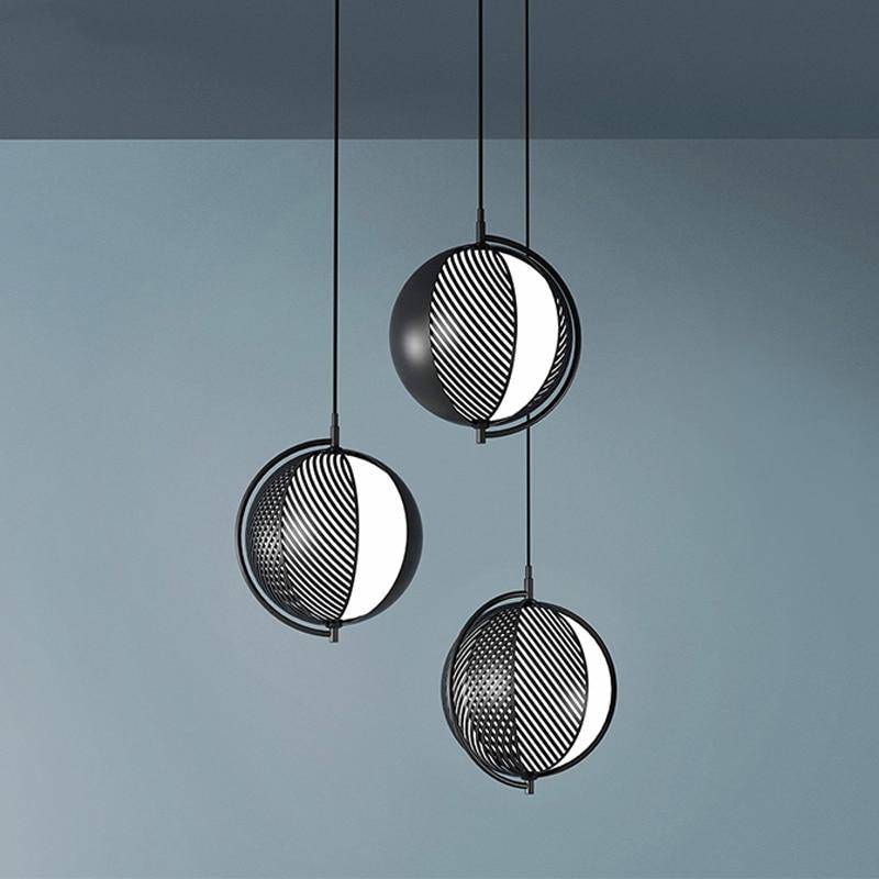 Lampadaire design LED tripod et boule en fer noir Swedish - vue 6 sur 9