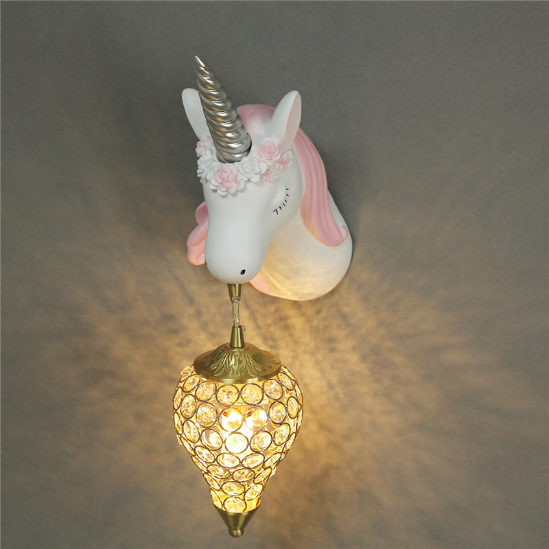 Applique murale moderne en forme de licorne pour enfant Eysa