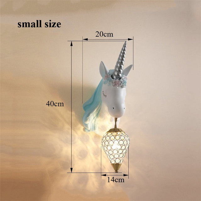 Applique murale moderne en forme de licorne pour enfant Eysa - vue 7 sur 8