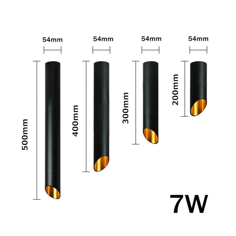 Spot design LED tube aluminium style géométrique