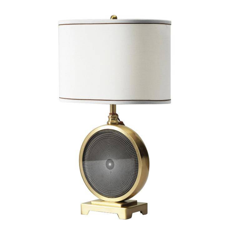 Lampe à poser design LED dorée avec abat-jour Monma - vue 4 sur 4