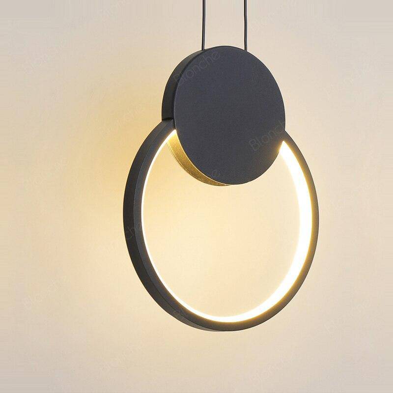 Suspension design LED avec cercle lumineux Lofty - vue 4 sur 7