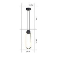 Suspension design LED avec cercle lumineux Lofty