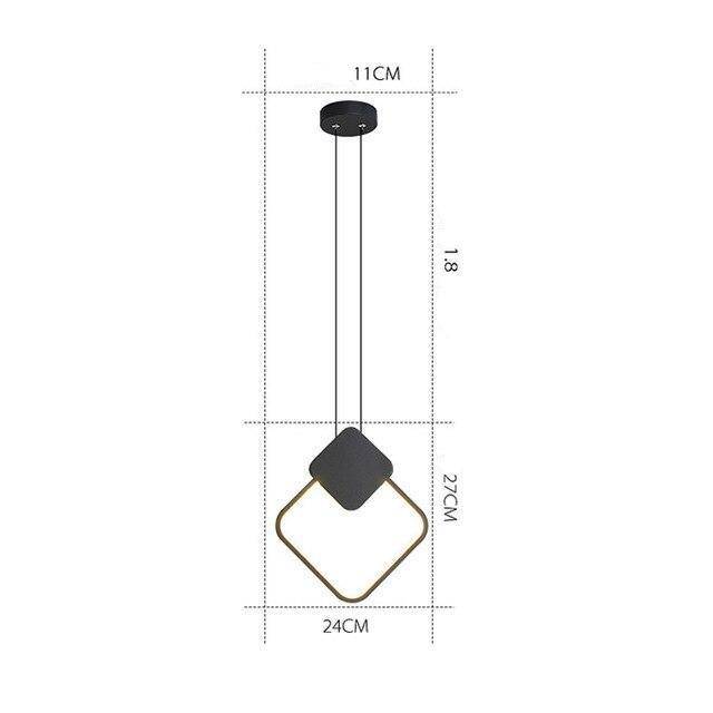 Suspension design LED avec cercle lumineux Lofty - vue 7 sur 7