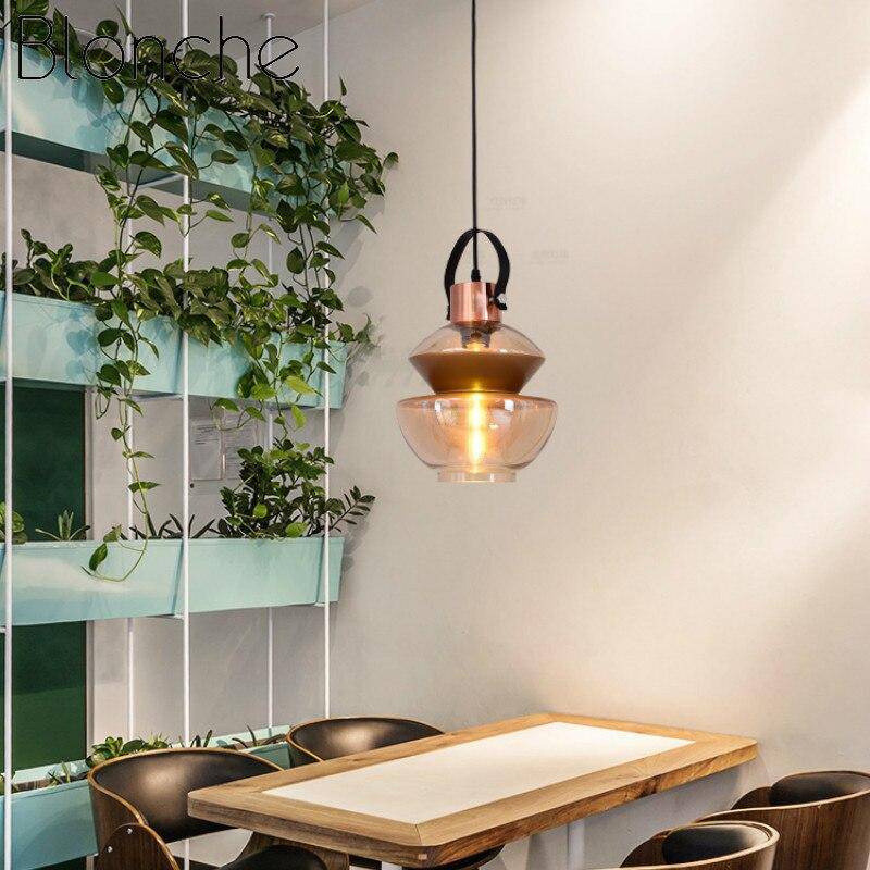 Suspension design LED en verre style rétro Light - vue 3 sur 6