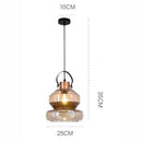 Suspension design LED en verre style rétro Light