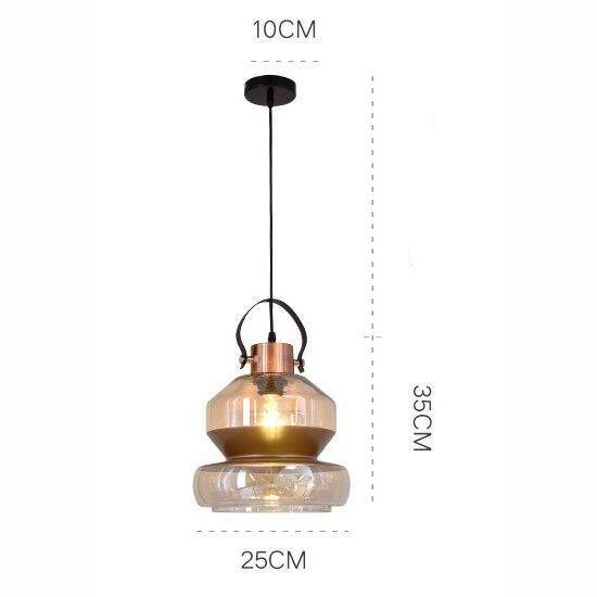 Suspension design LED en verre style rétro Light - vue 5 sur 6