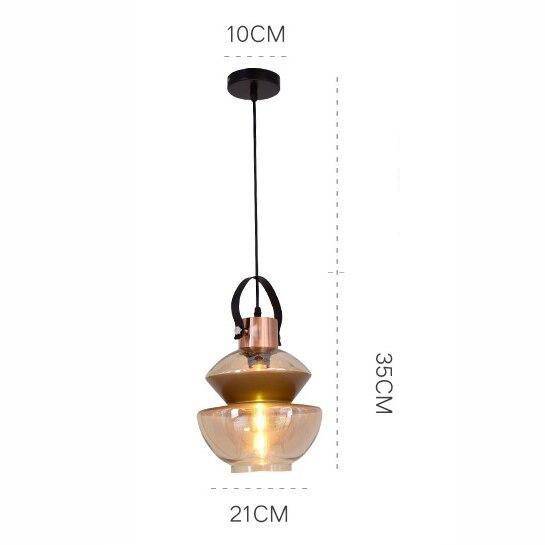 Suspension design LED en verre style rétro Light - vue 6 sur 6