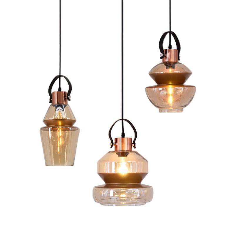 Suspension design LED en verre style rétro Light - vue 4 sur 6