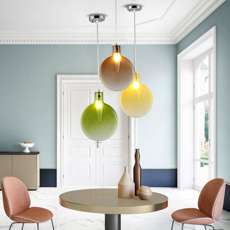 Suspension moderne LED en verre coloré Paddle - vue 4 sur 7