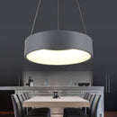 Suspension design LED cercle moderne Minimalism (gris ou blanc)