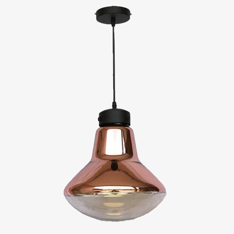 Suspension design LED en métal aux formes arrondies Rétro