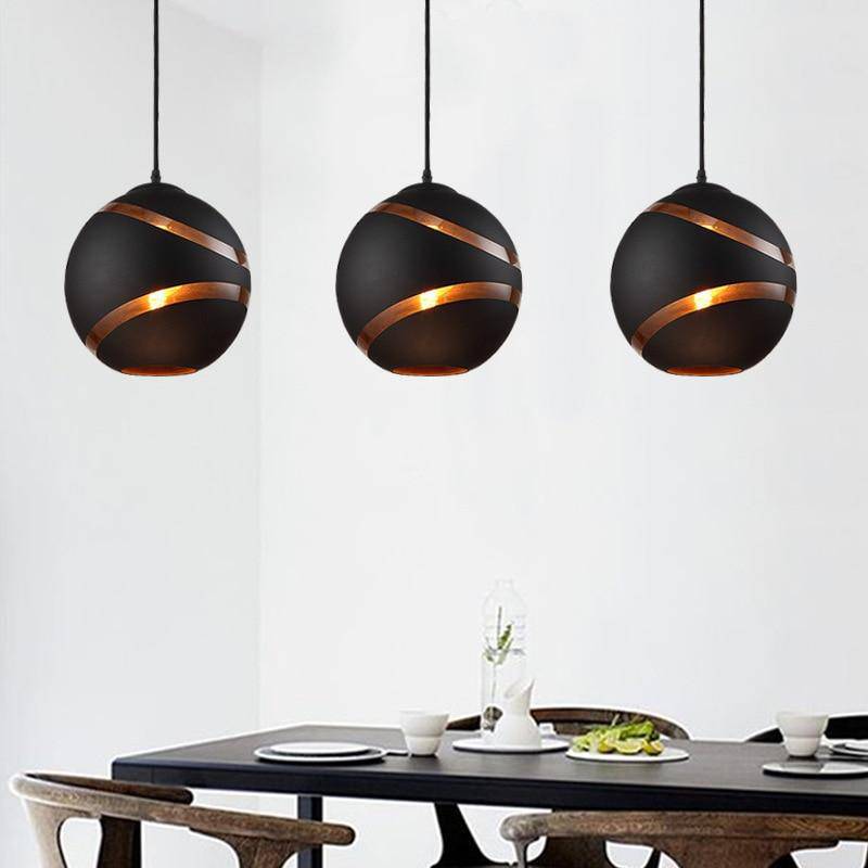 Suspension design à LED avec boule en pierre de verre Lofty - vue 4 sur 6