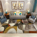 Tapis rectangle coloré style tableau abstrait