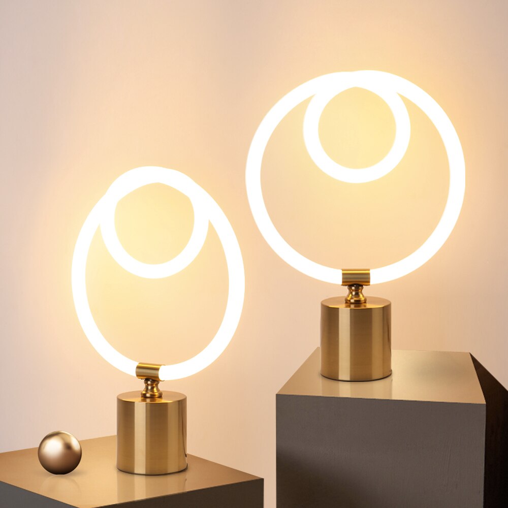 Lampe à poser moderne LED avec anneaux lumineux Severina - vue 6 sur 6