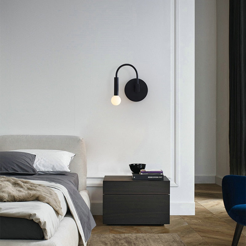 Applique murale moderne LED en forme d'arc métallique Iraide - vue 5 sur 9