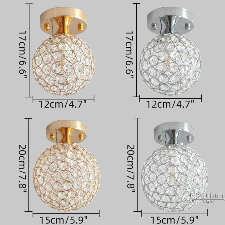 Plafonnier design LED en forme sphérique métal Palaos - vue 6 sur 6