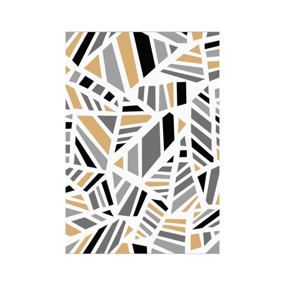 Tapis moderne rectangle à formes géométriques rayées Line - vue 6 sur 5