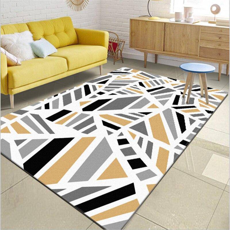 Tapis moderne rectangle à formes géométriques rayées Line - vue 4 sur 5