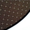 Tapis rond abstrait vert et doré