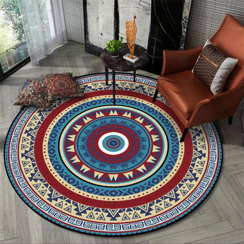 Tapis rond motifs multicolores Bohemia - vue 3 sur 5
