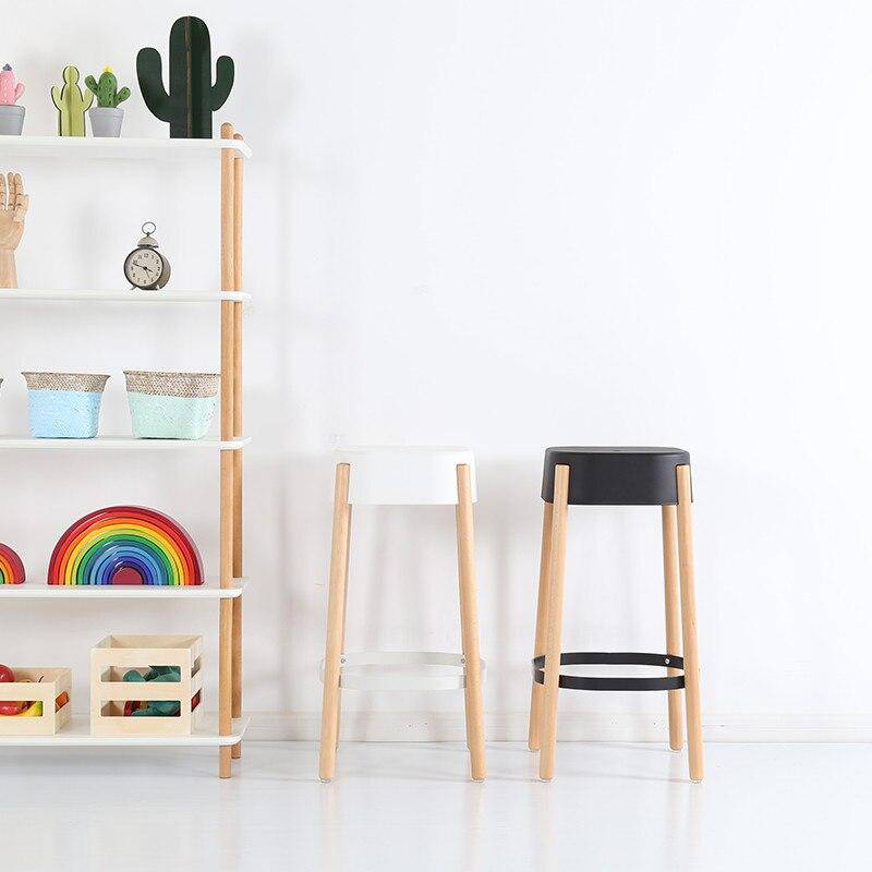 Tabouret de bar scandinave en bois et métal Maguy
