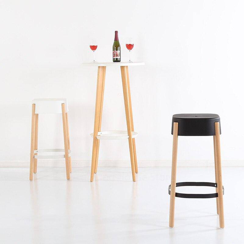 Tabouret de bar scandinave en bois et métal Maguy