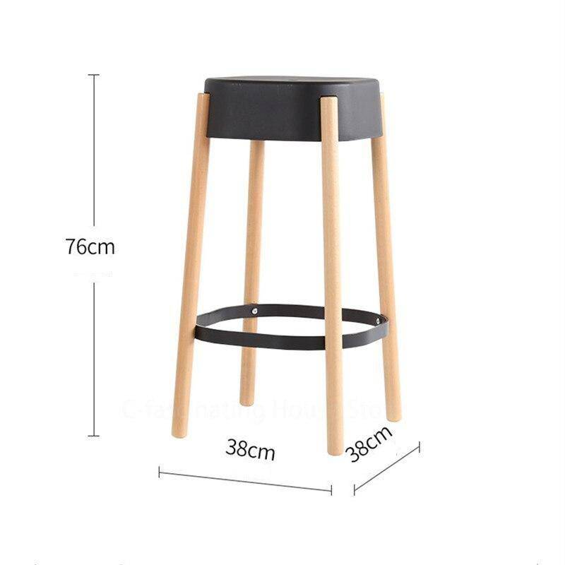 Tabouret de bar scandinave en bois et métal Maguy