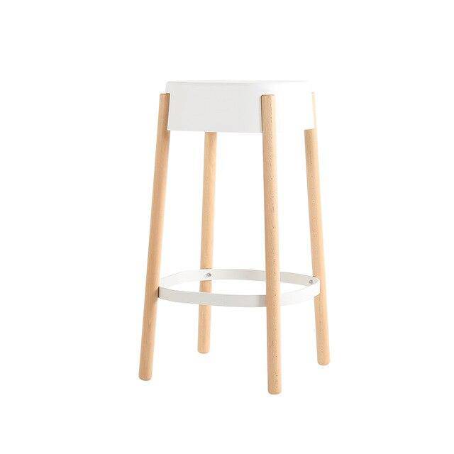 Tabouret de bar scandinave en bois et métal Maguy