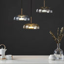 Suspension design arrondie en verre fumé Loft LED