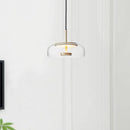 Suspension design arrondie en verre fumé Loft LED