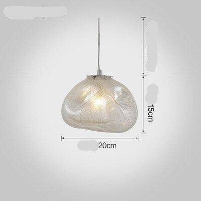 Suspension design LED en verre déformé de couleur Lofty