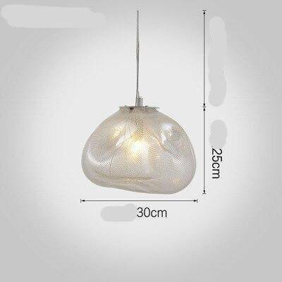 Suspension design LED en verre déformé de couleur Lofty