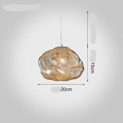 Suspension design LED en verre déformé de couleur Lofty