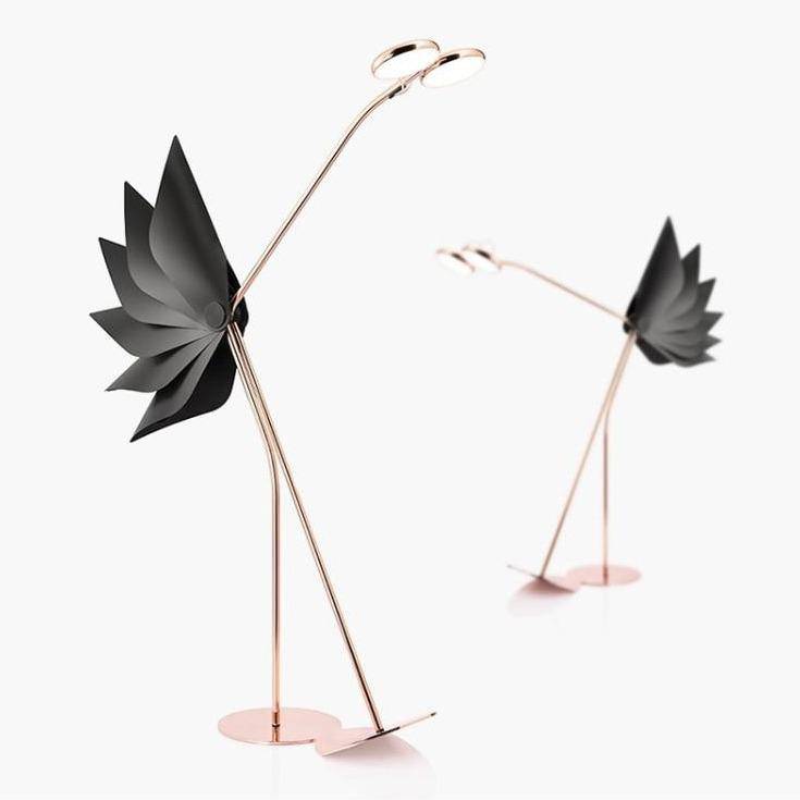 Lampadaire design LED en forme d'autruche Créative