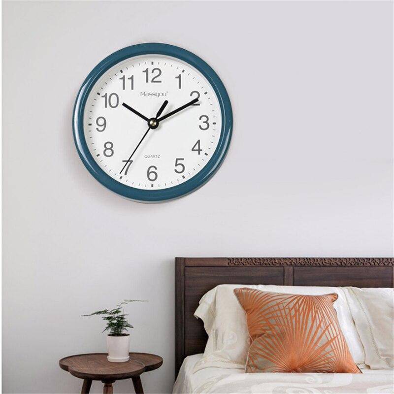 Horloge murale 15cm avec bordure colorée Round