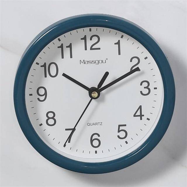 Horloge murale 15cm avec bordure colorée Round