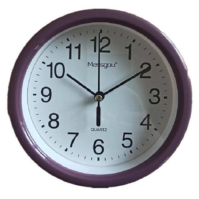 Horloge murale 15cm avec bordure colorée Round