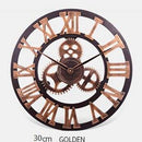 Horloge murale en métal vintage à chiffres romains ou digitaux Numeral