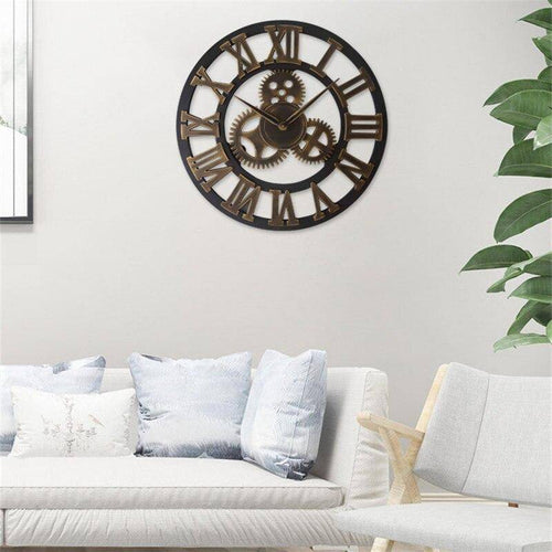 Horloge murale en métal vintage à chiffres romains ou digitaux Numeral