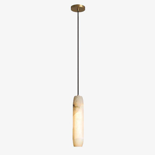 Suspension design LED avec abat-jour en marbre blanc Luxury