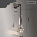 Applique murale design à LED en métal et verre cristal rétro