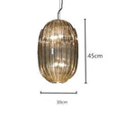 Suspension design LED avec abat-jour en verre coloré