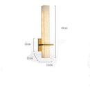 Applique murale moderne LED en marbre avec socle doré