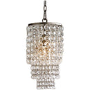 Suspension design LED avec abat-jour en verre cristal doré ou argenté