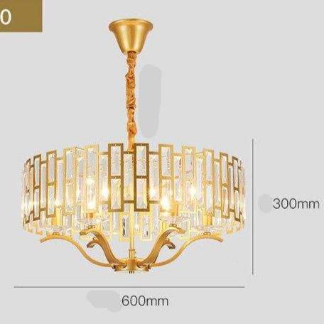 Suspension design LED dorée avec abat-jour en verre style Hotel - vue 9 sur 9