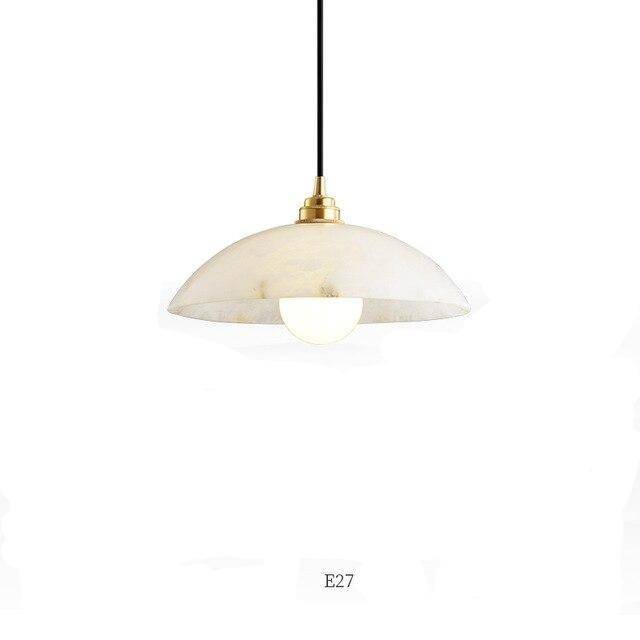 Suspension moderne en marbre blanc LED - vue 7 sur 8