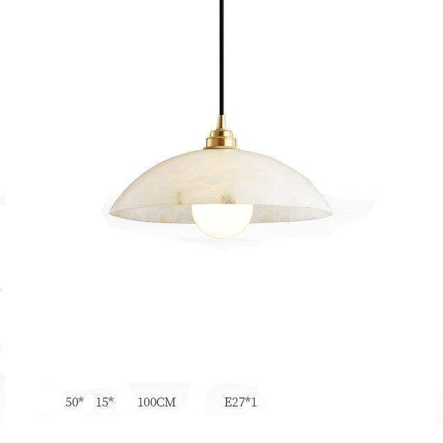 Suspension moderne en marbre blanc LED - vue 8 sur 8