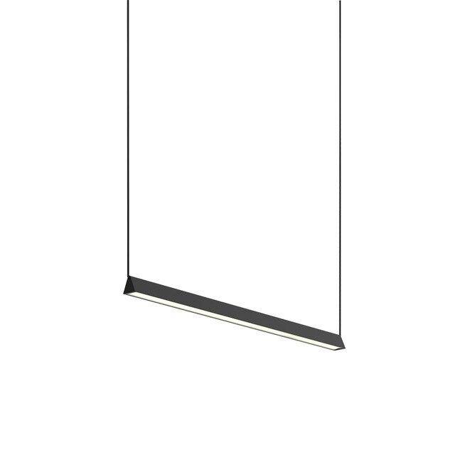 Suspension moderne LED allongée noire Loft - vue 4 sur 4