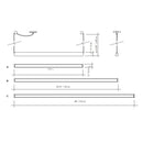 Suspension moderne LED allongée noire Loft